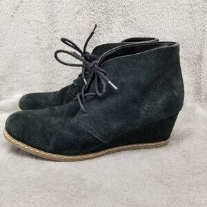 Michael Shannon Shoes Womens Size 7 Black Suede Ankle Boots *Read*